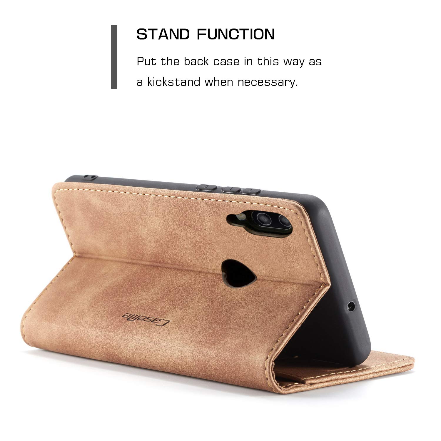 Custodia Portafoglio In Pelle PU Per Huawei P Smart 2019 – Con Slot Carte E Supporto Magnetico (Blu) - 2