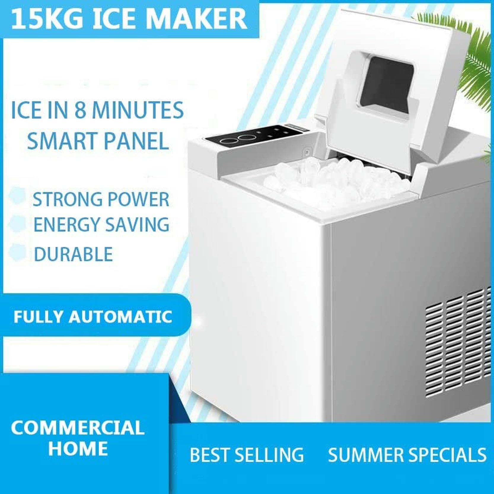 Máquina eléctrica de Hielo cilíndrica Tipo Bala para Uso doméstico, de sobremesa, para pequeñas Tiendas de té con Leche.