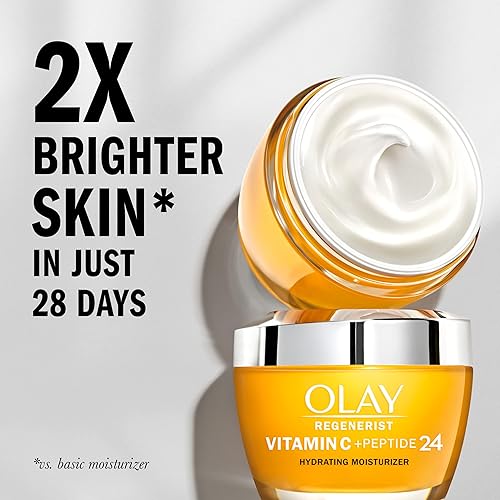 Miniatura 2 de Olay Regenerist Vitamina C + Péptido 24 Hidratante Facial Iluminador (1.7 Oz) y Retinol 24 Night Face Moisturizer (1.7 oz) + 2 Hidratantes faciales