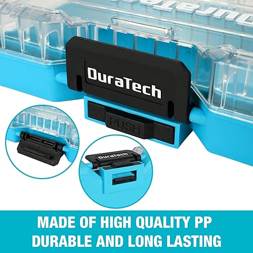Miniatura 7 de DuraTech Organizador de piezas pequeñas de 3 piezas, 14 compartimentos, divisores extraíbles, organizador de caja de herramientas portátil con tapa
