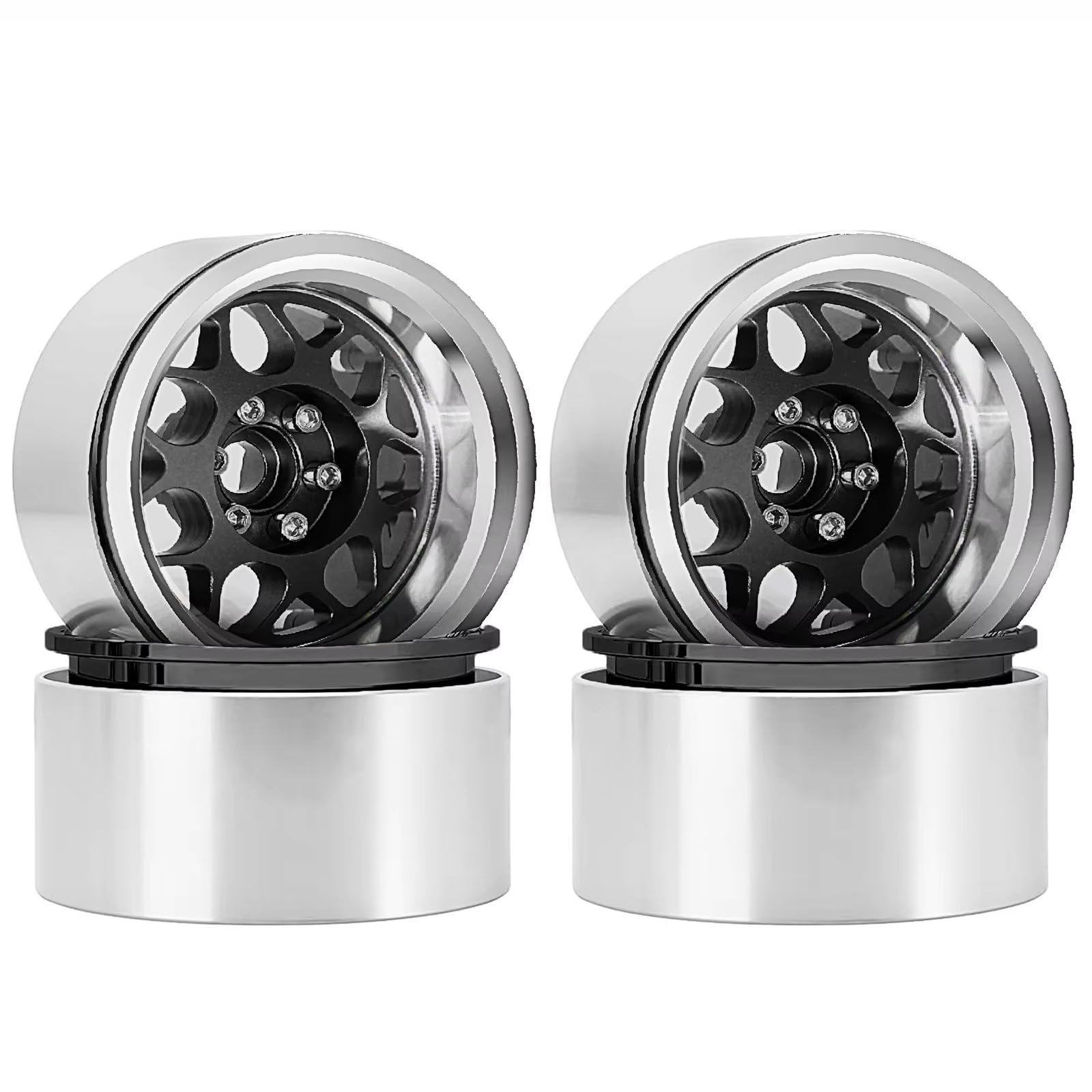 2. Beadlocks Metal para Axial para SCX10 para Wraith RBX10 1/10
