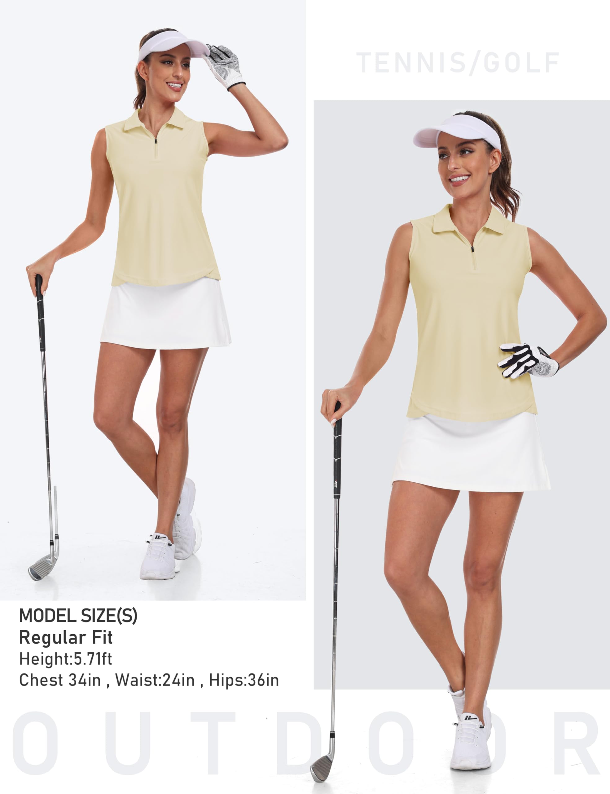 MoFiz Polo Femme sans Manches Débardeur Sport Shirt d'été Respirant Tennis Golf T Shirts Violet 3XL
