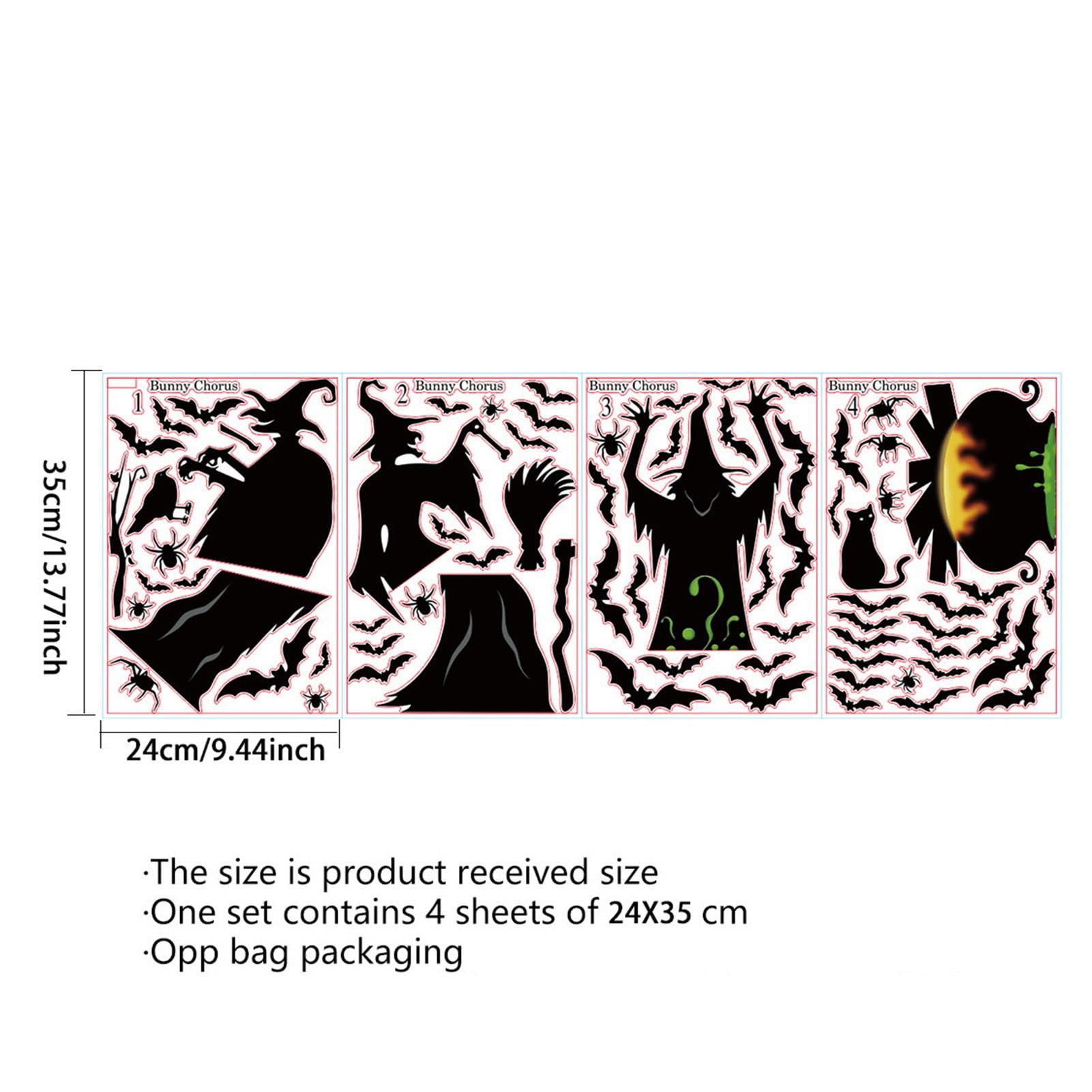 Halloween Fensteraufkleber – Böse Hexe, 24x35 Cm, Wiederverwendbar, Aus PVC