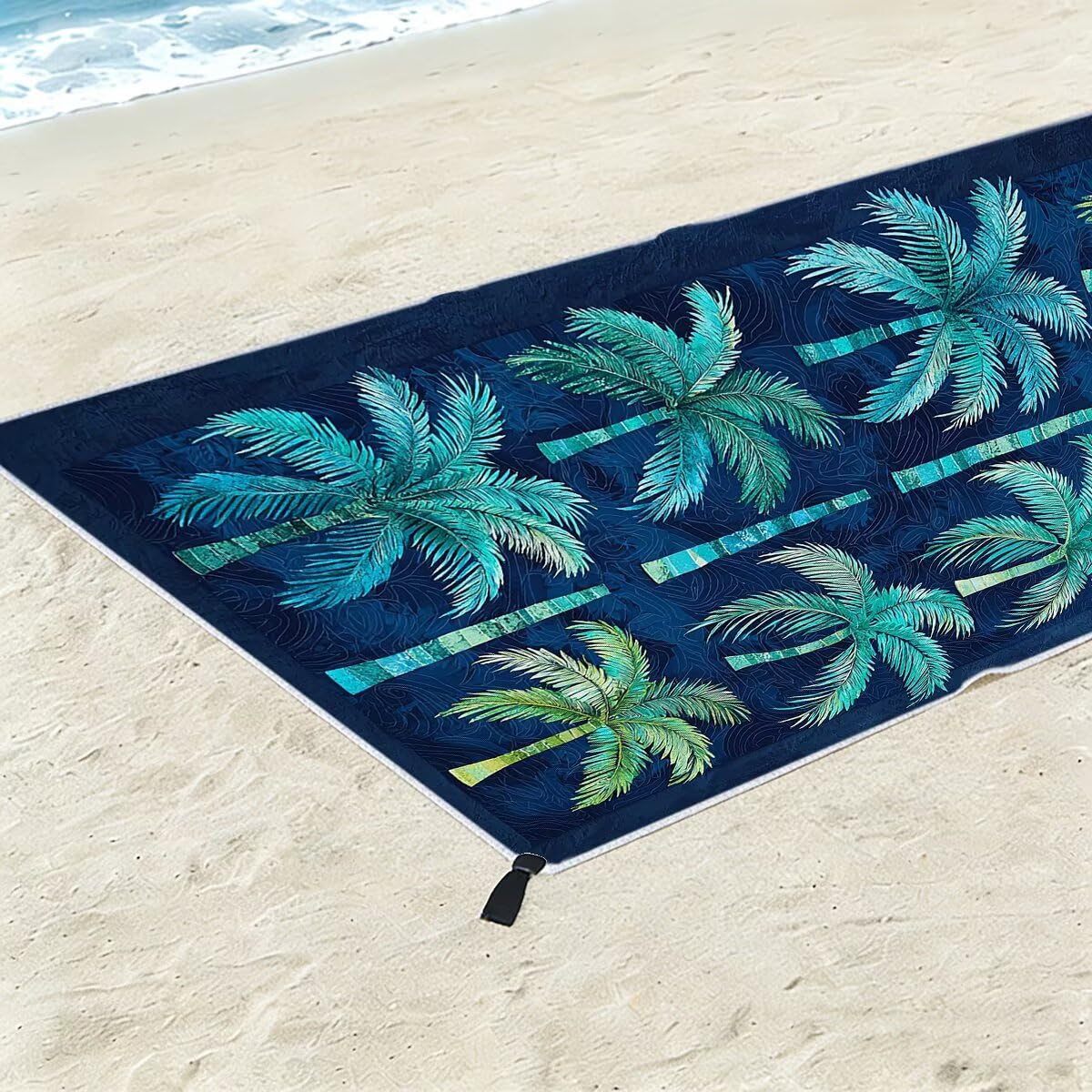 Telo Mare Microfibra, Telo Mare Grande 100x200cm 2 Pezzi, Asciugamano Palestra Donna Asciugatura Rapida, Antisabbia Asciugamano Microfibra, Leggero Asciugamani Palestra per Regalo (Foresta) -4304