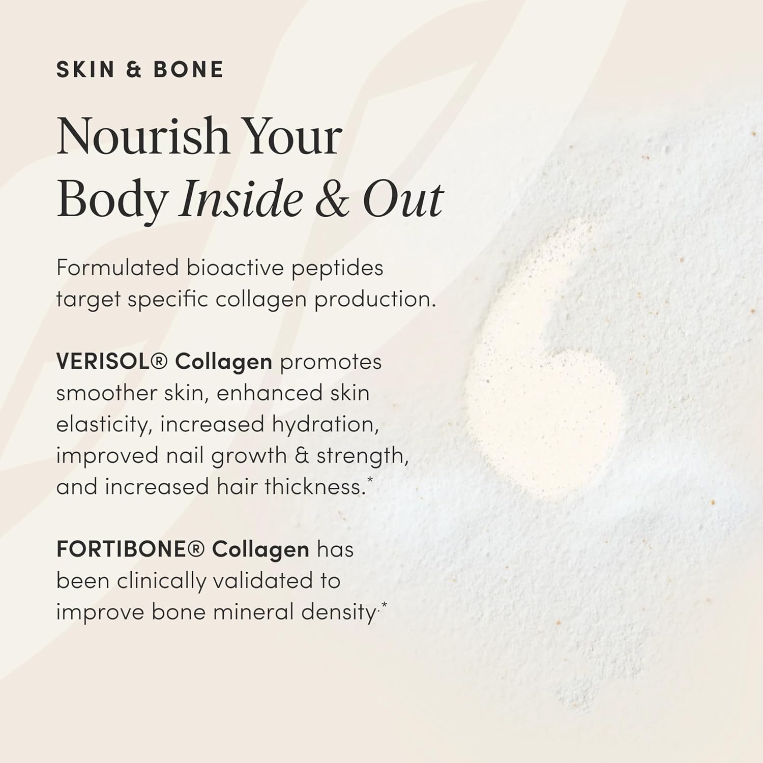 The 'Pause Life Skin & Bone, Verisol & Fortibone Collagen Peptides, Powder Formula with Hyaluronic Acid and Vitamin C, Gluten Free Supplement, Skin, Nails & Hair Support, Unflavored, Easy to Mix 12 OZ - Image 6
