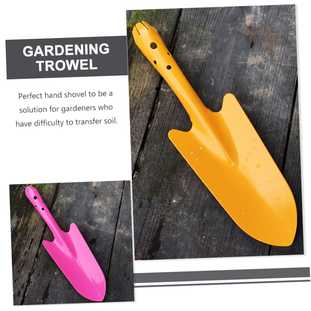 5 Stück Minischaufeln aus Eisen mit Ergonomischem Griff für Gartenarbeit