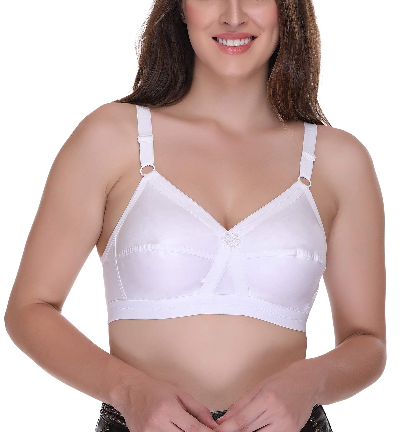 SONAWomen's Cotton FIT Cross Full Coverage no Wired Non Padded Bra