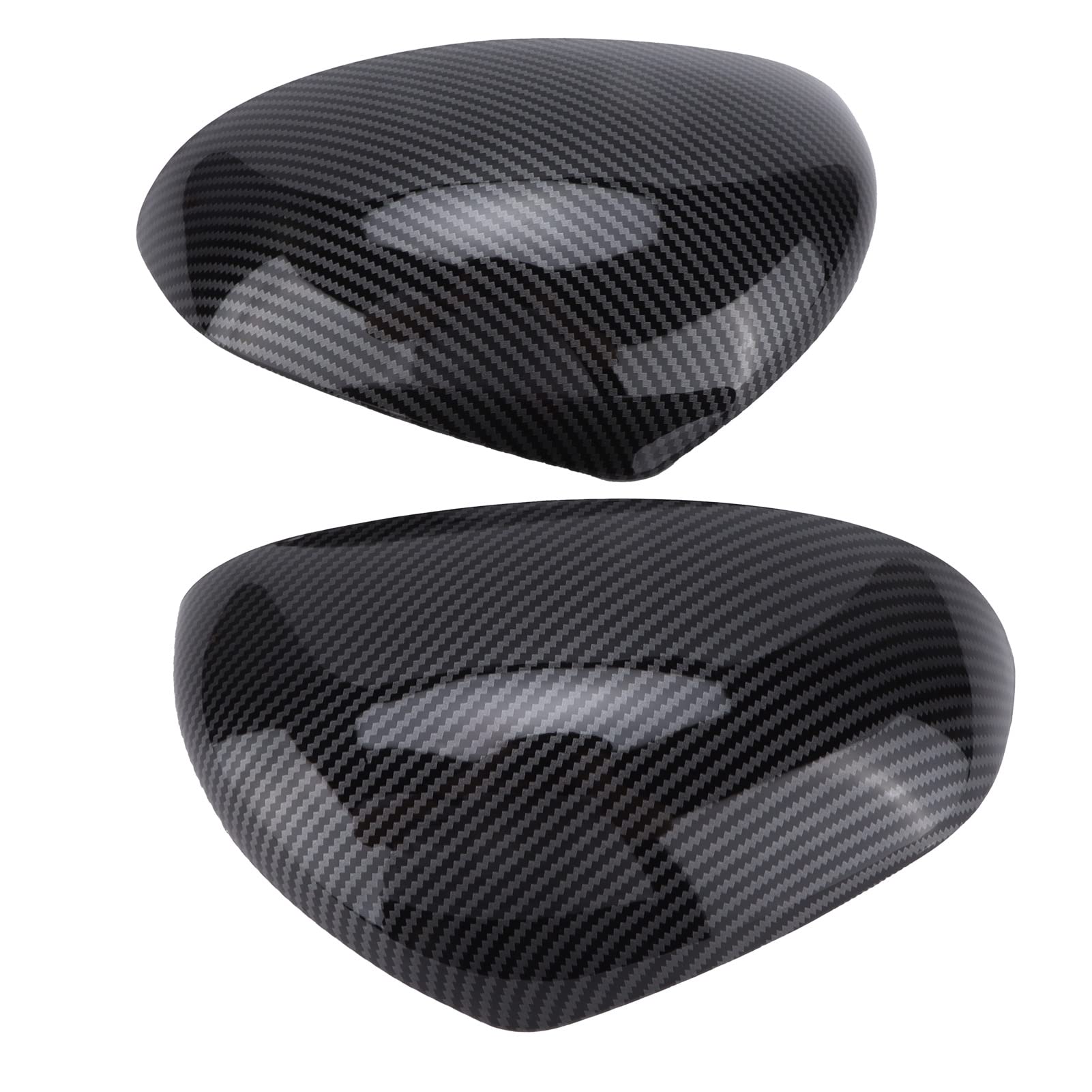 Keenso Shell di Alloggi per Specchio 1 Coppia di Auto, Tappi a Specchio Retrovisore Si Attaccano Alla Sostituzione di Alloggi Protettivi per Smart Fortwo/Forfour 453 2015-2021 (Look di carbonio