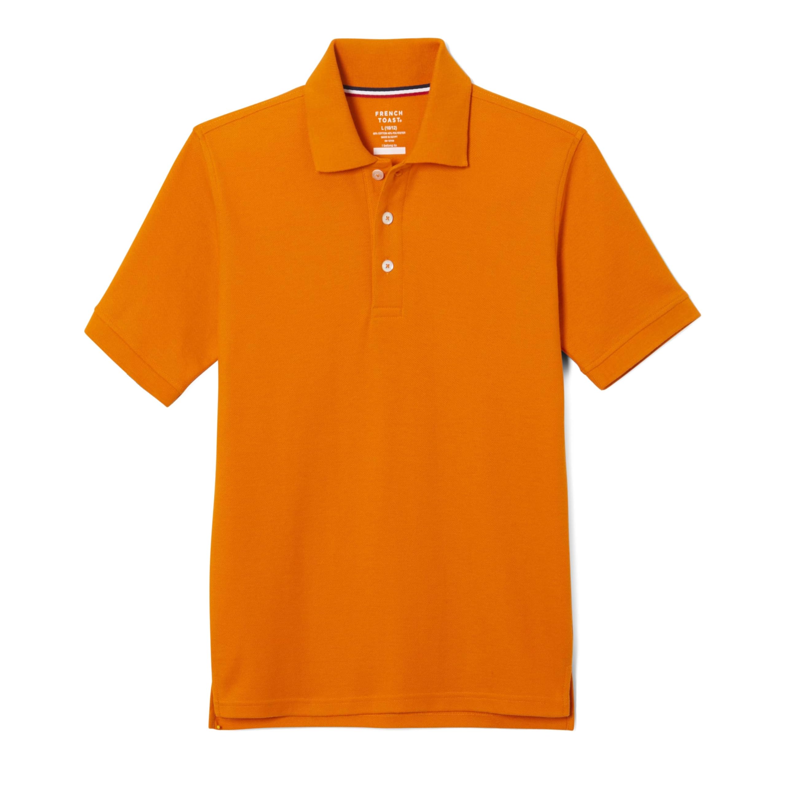 French Toast Boys' Short Sleeve Pique Polo Uniform Shirt (Standard & Husky)
