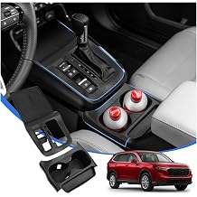 Karltys Gear Shift Panel Trim Cover for Honda CR-V 2023-2026 Auto Transmission, Silicone Center Console Cover Set with Cup Holder Insert, Anti-Scratch Gear Shifter Panel Protector Accessories