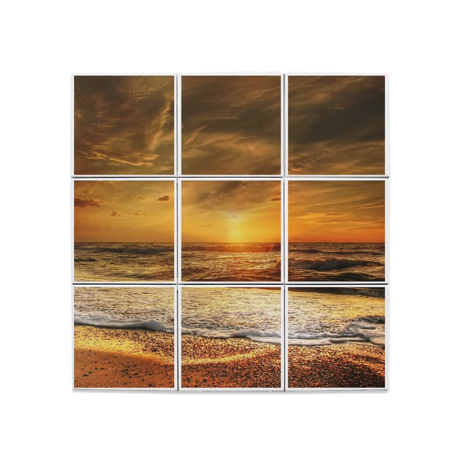 Carreaux céramique décoratifs coucher de soleil mosaïque plage - 4