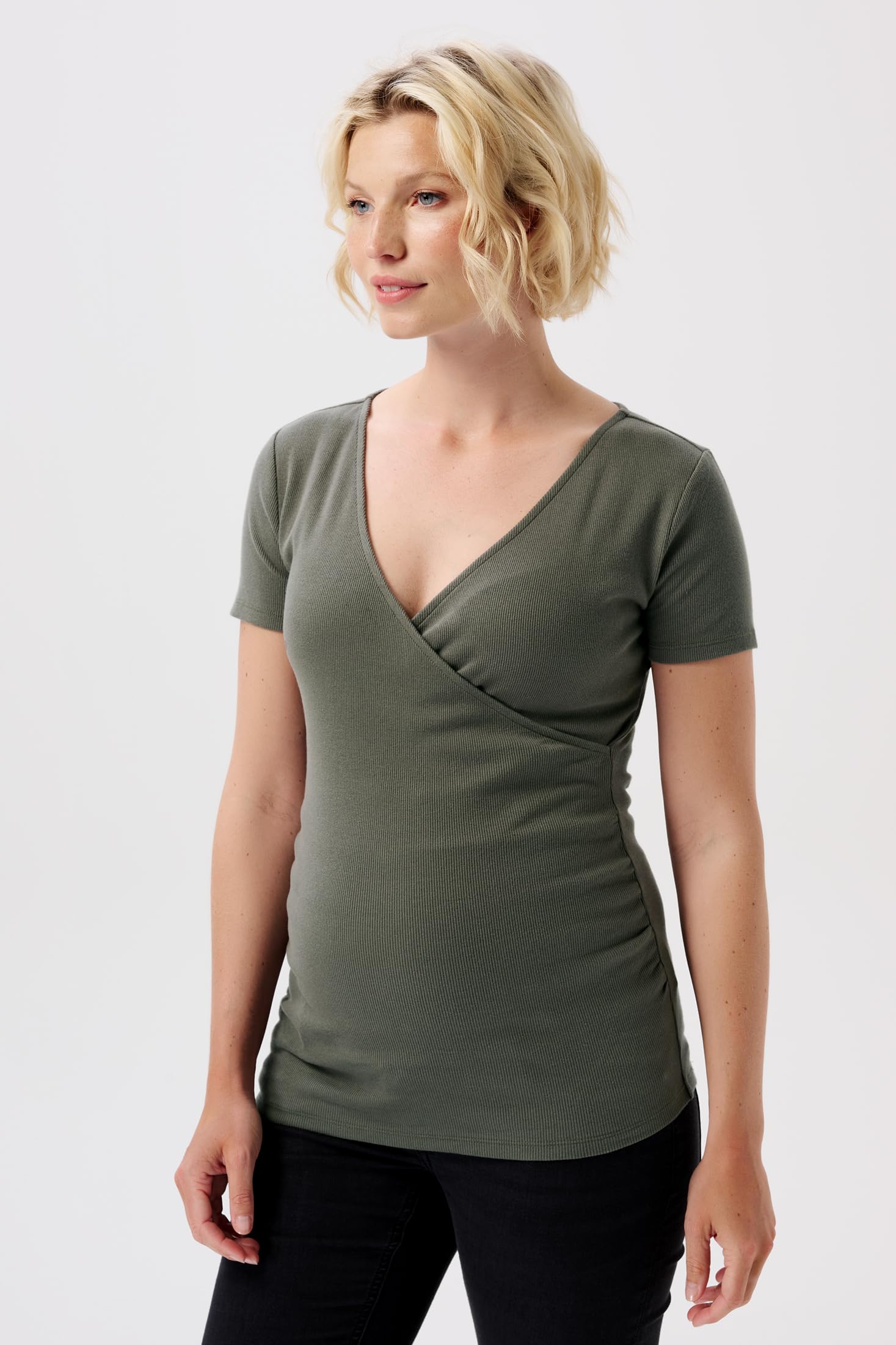 Noppies Sanson Nursing Rib Top SS Camiseta para Mujer
