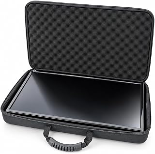 CASEMATIX Portable Monitor Case, Hard EVA Travel Carrying Case for 15.6"–24" Portable Monitors, External Monitors & Second Screens, Protective Monitor Case with Foam, Handle & Shoulder Strap