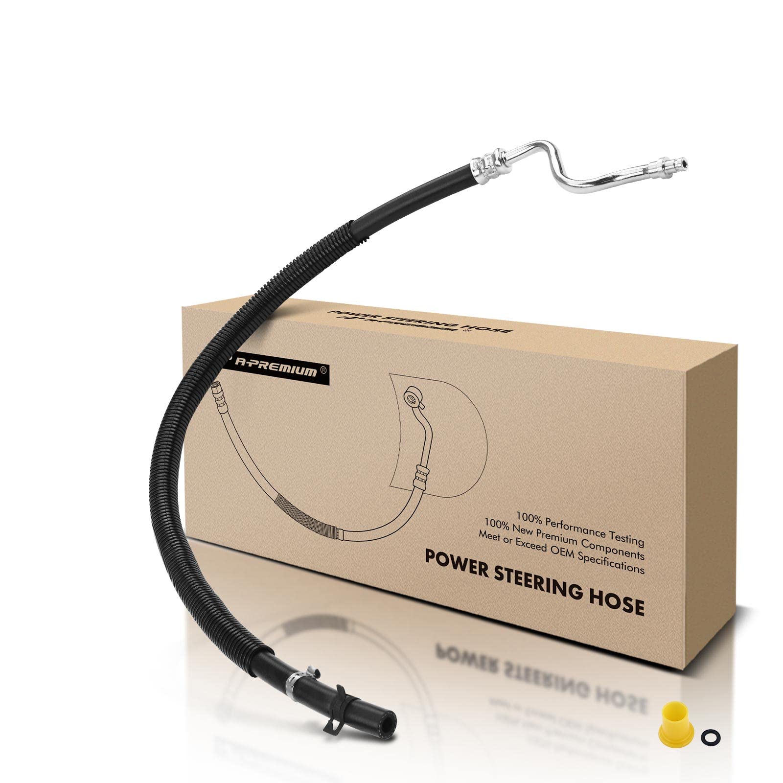 A-Premium Power Steering Return Hose Line Assembly Compatible with Ford F-150 F150 2004-2010 & Lincoln Mark LT 2006-2008 5.4L, with O-ring, Gear To Cooler