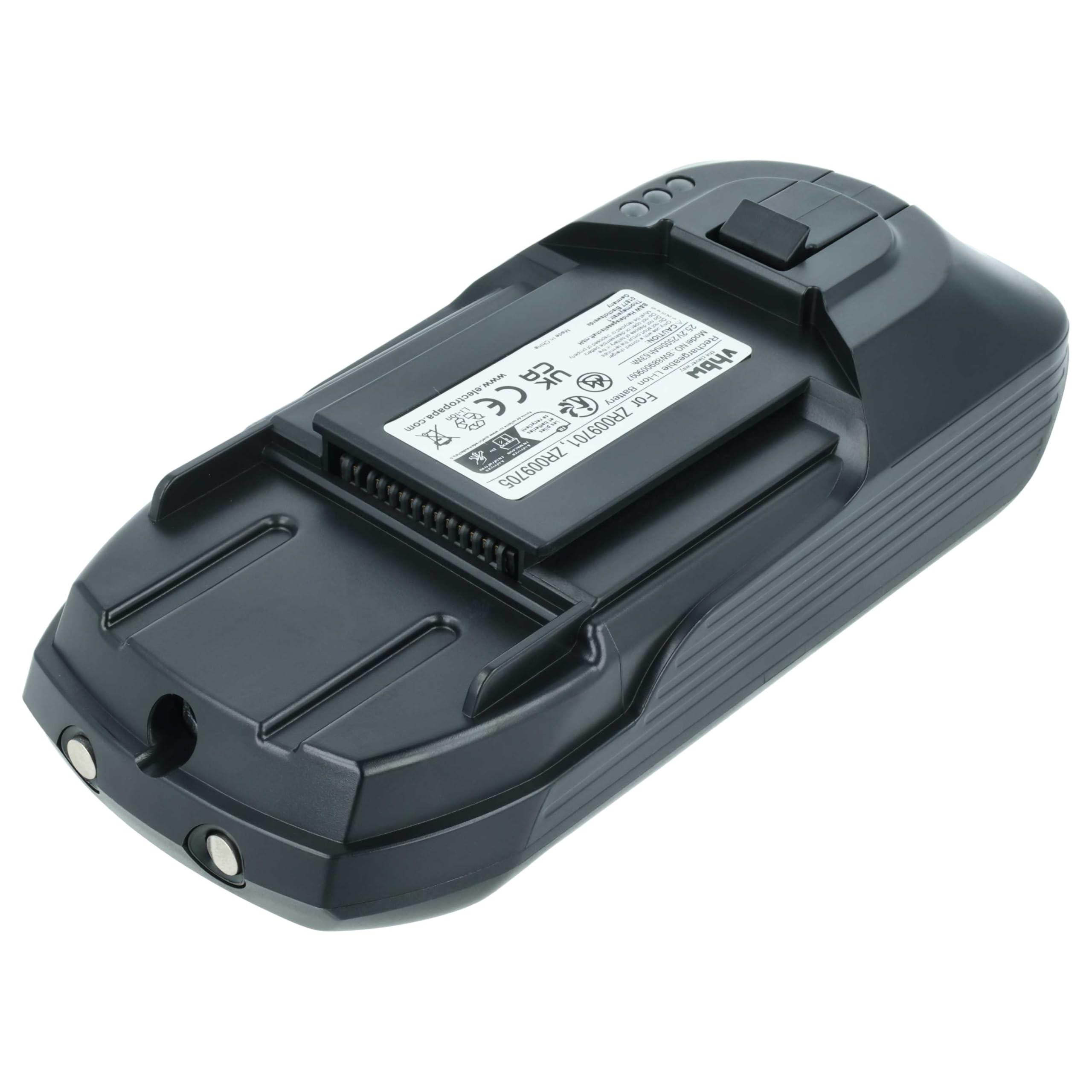 vhbw batteria compatibile con Rowenta RH98A7WO/4Q2, RH98A7WO/4Q3, RH98A8, RH98A8WO/4Q0, RH98A8WO/4Q2 home cleaner (2,5Ah, 25,2V, Li-Ion)