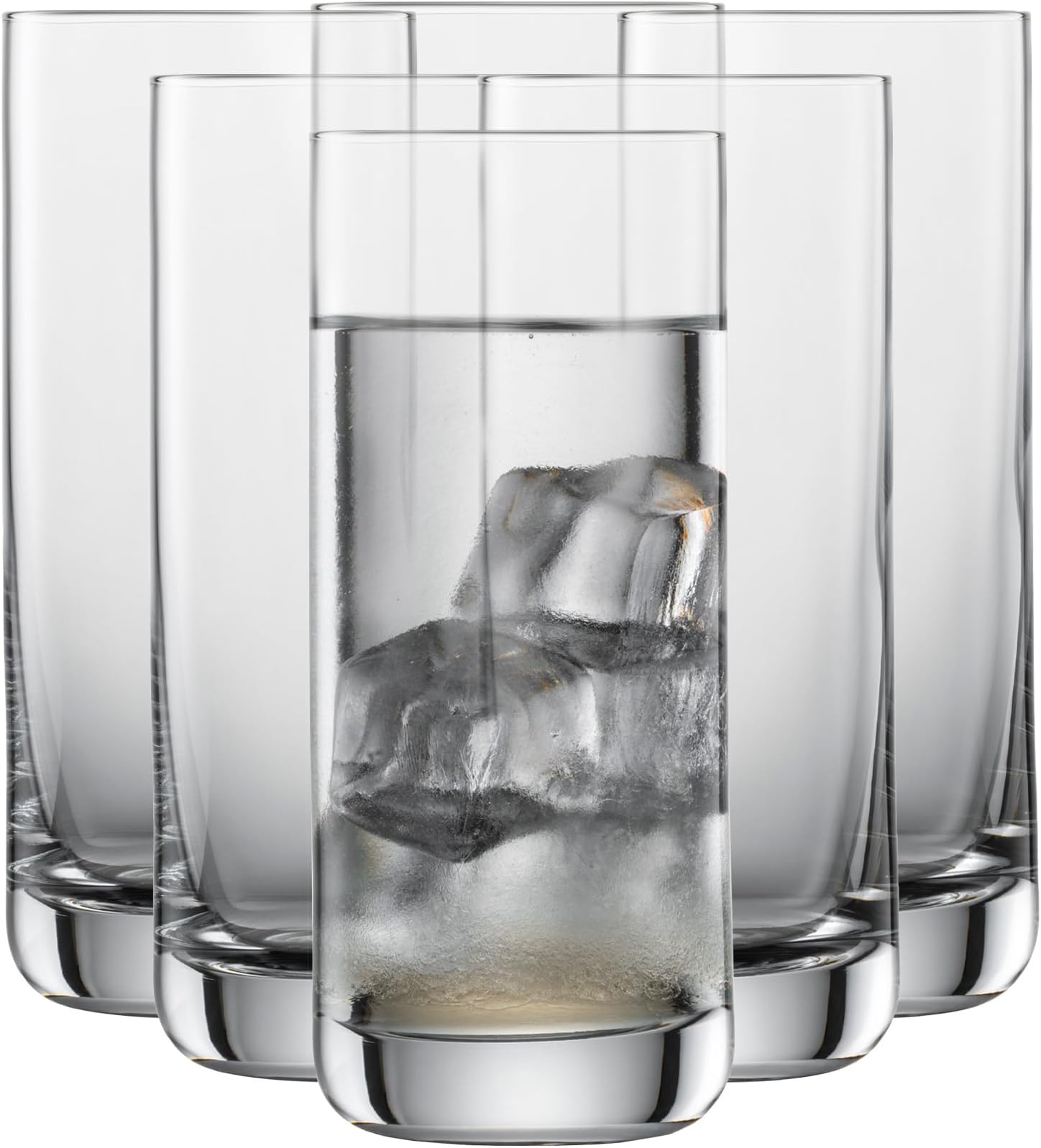 Convention Longdrink Glass(Set of 6), Iced Beverage Glasses for Cocktails, Dishwasher-Safe Machine-Made Tritan Crystal Glasses, Made in Germany (12.5 Ounce)