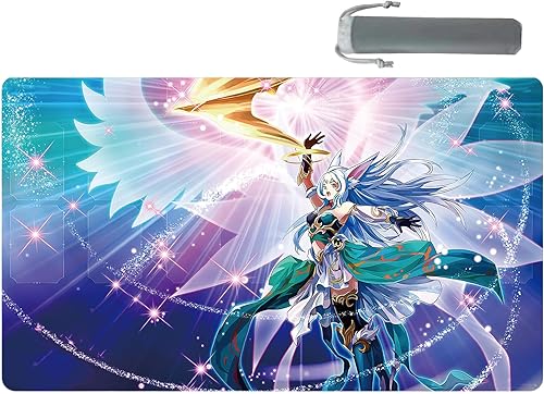 Miniatura 7 de Sabermaster ygo playmat Duel Mikanko Mat - Carpeta de tarjetas de goma para juegos de 23.6 x 13.7 pulgadas