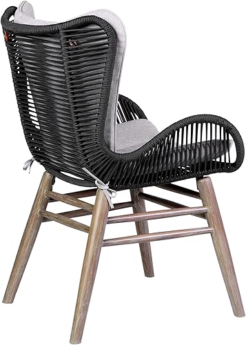 Miniatura 4 de Armen Living SydneyFanny - Juego de comedor para exteriores color carbón