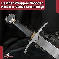 Vista 6 de Armory Replicas Espadas medievales y vikingas de la película: réplicas de acero al carbono forjadas a mano con vainas y detalles auténticos