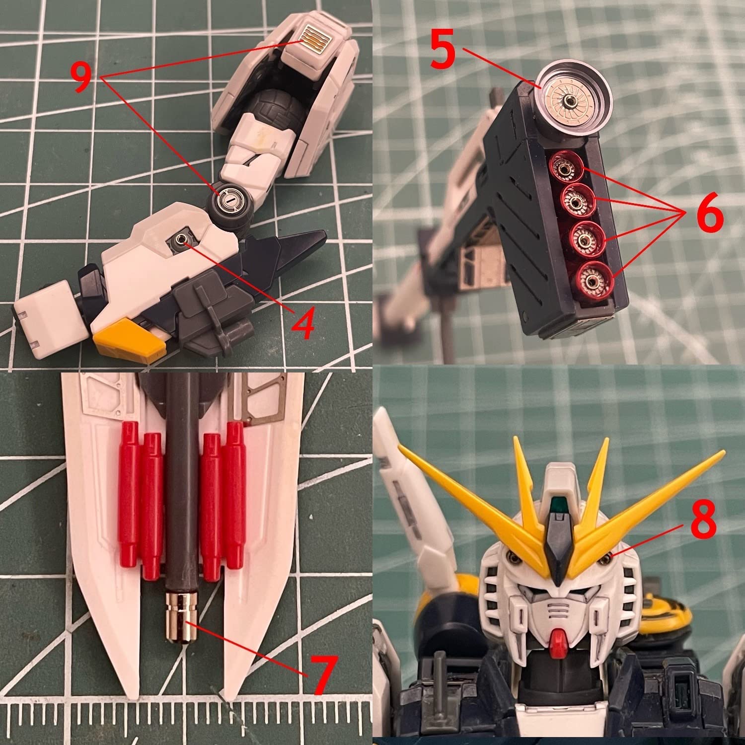 BANDAI - ABS Lorababer White w/Red Injection Fairing Kit ABS Plastic for
