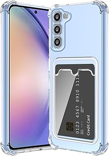 حافظة حماية من اربولورو لهاتف سامسونج جالاكسي A55 مع حامل كروت، محفظة فتحات للكروت السيليكون والبولي يوريثين الحراري، شفافة فائقة النحافة وناعمة وممتصة للصدمات ومضادة للخدش