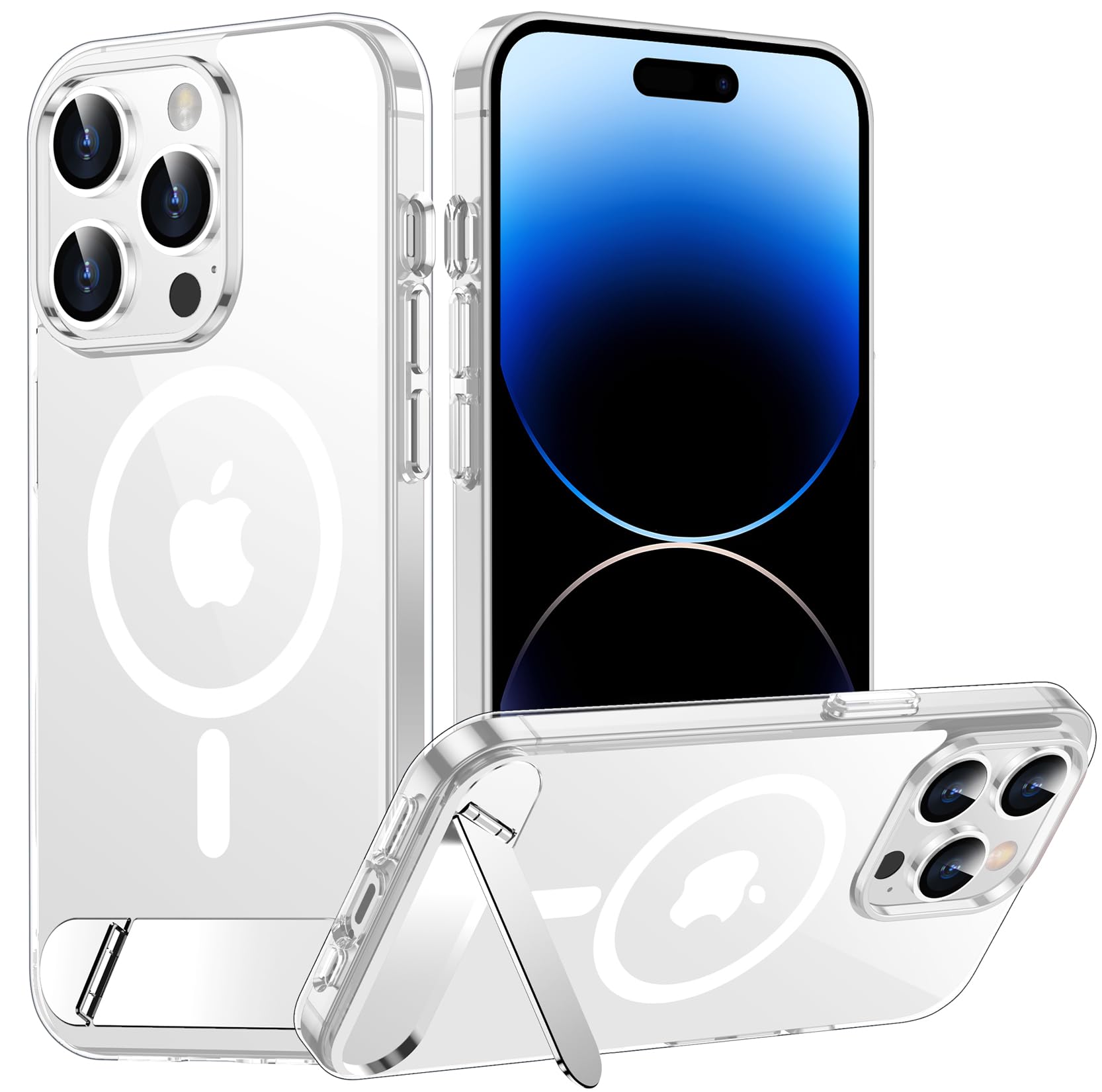 Temdan Magnetic Compatible with iPhone 14 Pro Case, [Built-in Invisible Kickstand][Compatible with MagSafe] [Military Grade Shockproof] Slim Thin Phone Case for iPhone 14 Pro 6.1"