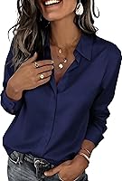 Vista 33 de Zeagoo Camisas con botones para mujer elegantes con estampado floral de manga larga blusa casual de negocios tops de trabajo