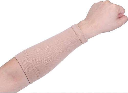 Miniatura 3 de HiTreasure 1 pieza de fundas de compresión para tatuaje de antebrazo completo para hombres y mujeres (L, beige), Beige, Grande