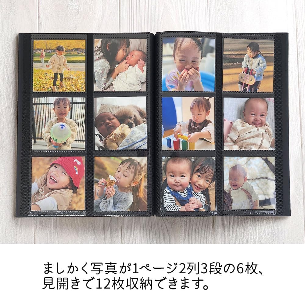 Nakabayashi WBA-6SQ-K/EC Window Opener, Screw-Type Pocket Album, Holds 156 Sheets, Black