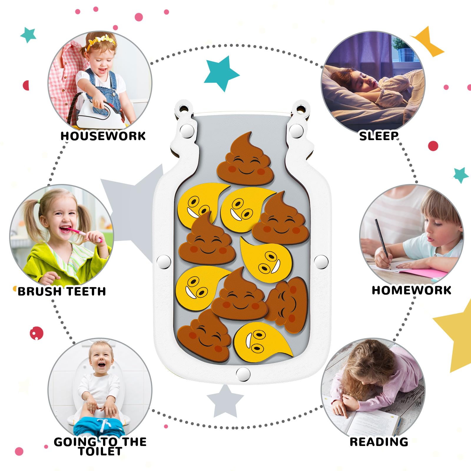 Snapklik.com : Qunclay Magnetic Reward Jar For Kids Pot Training Reward ...