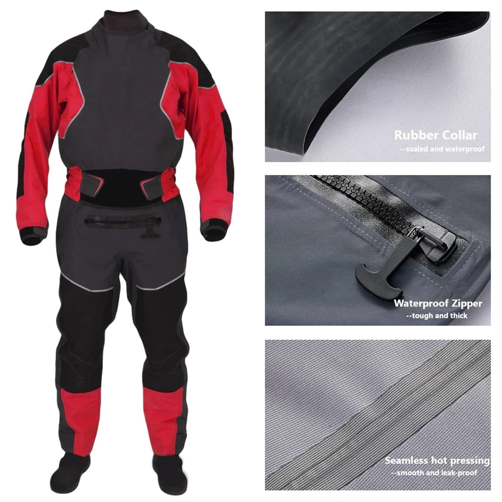Dry Suit - Traje impermeable de secado rápido para hombres, trajes secos de buceo gratis, neopreno de 3 capas, kayak, surf para vela