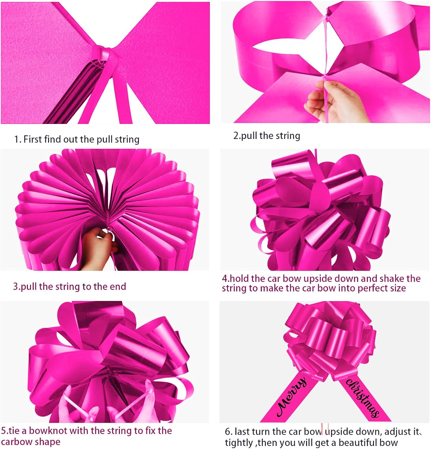 WILLBOND 20 Inch Big Graduation Car Bow 2026 Giant Large Pink Congrats Grad Ribbon Congratulation Banner for Car Decoration Graduation Party & Birthday Gift Decor image 4