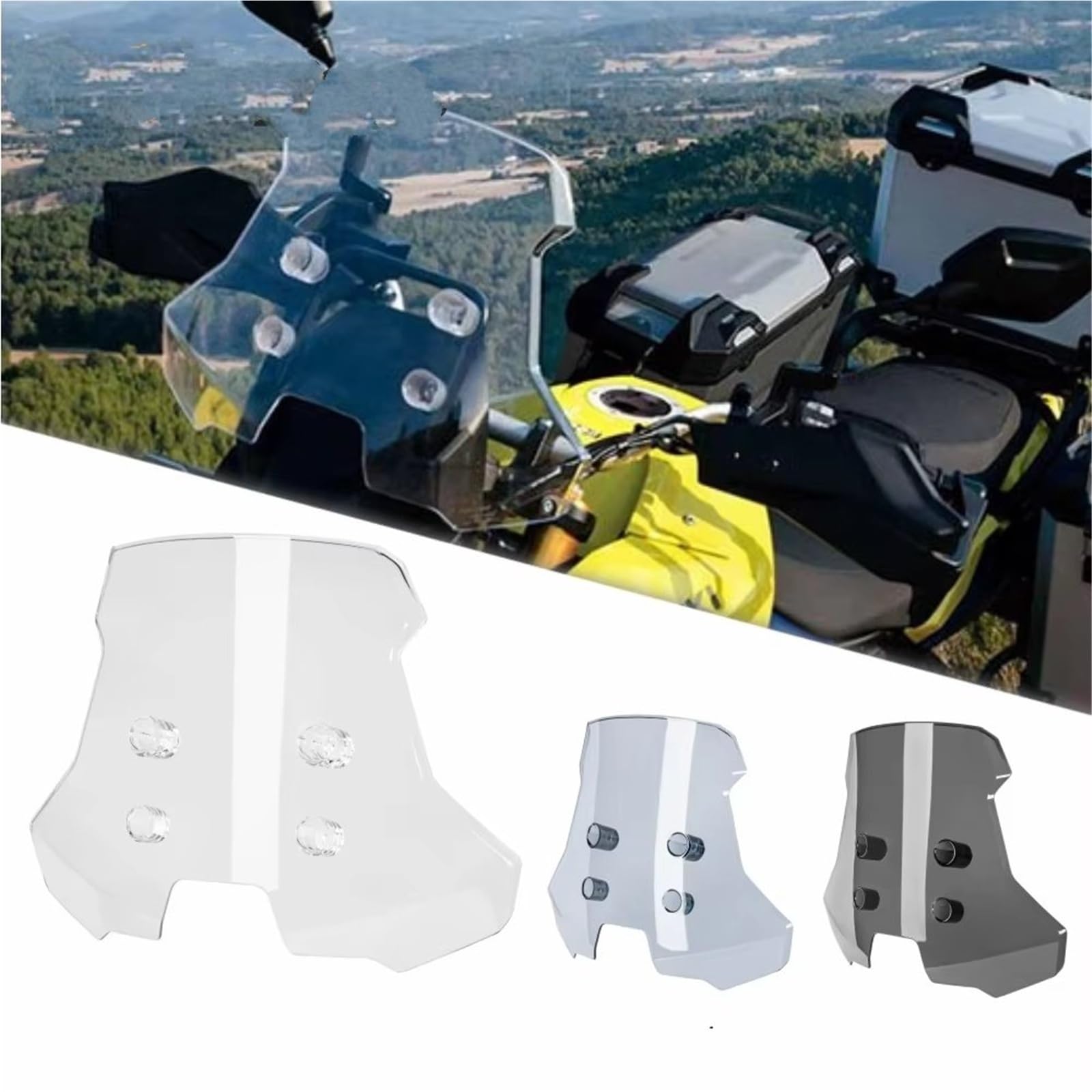 Moto Cúpula Parabrisas Para Suzuki Para V-STROM 800DE Adventure 800 DE ADV 2023 202 Parabrisas De Motocicleta, Deflector Y Protector De Alerón(Smoke)