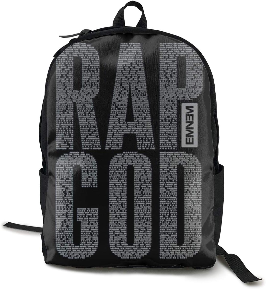 Dongninglove Eminem Rap God Lyrics Logo Unisex Backpack