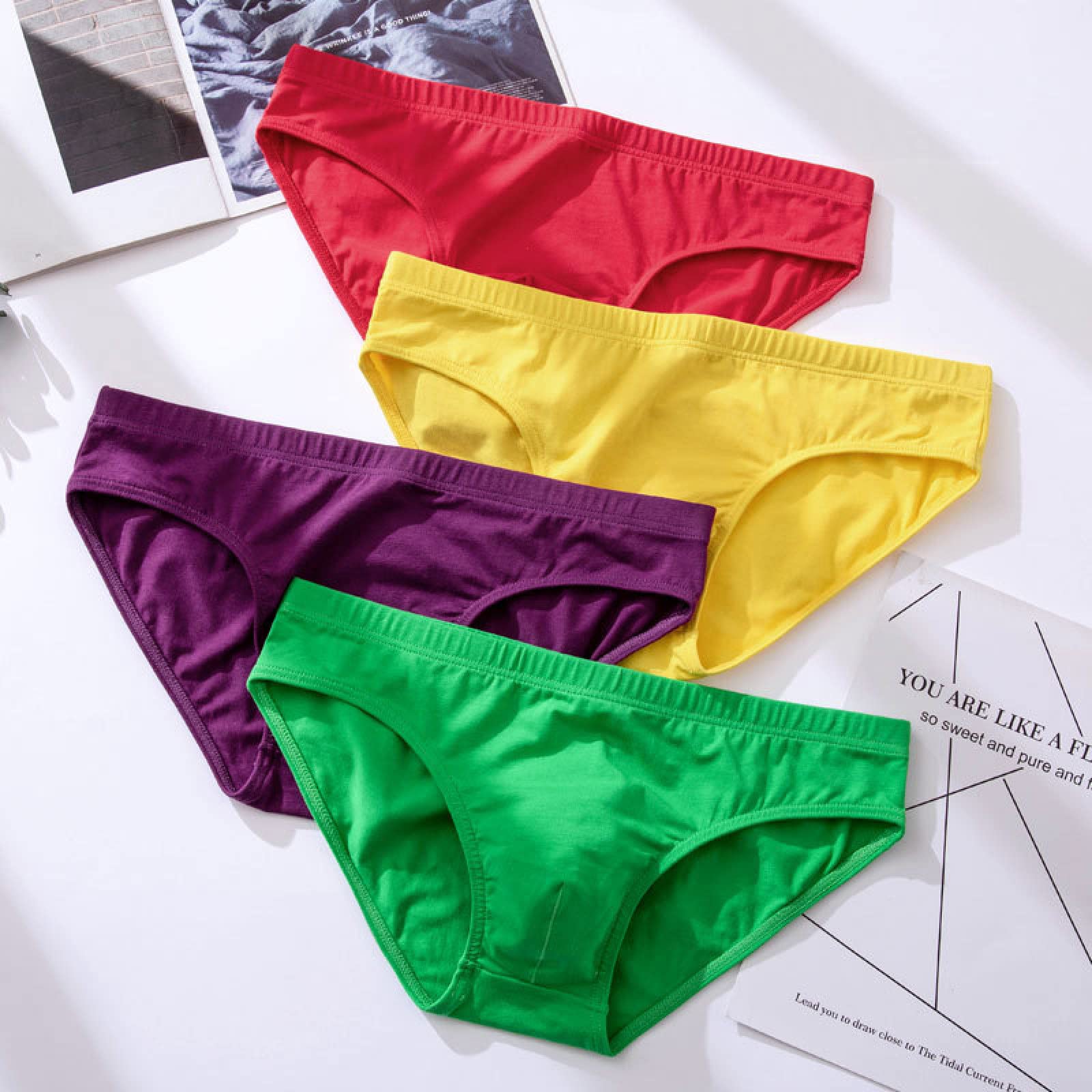 Bragas sexis, tanga abierta para hombre, de algodón puro, cintura baja, ropa interior transpirable sexy e interesante
