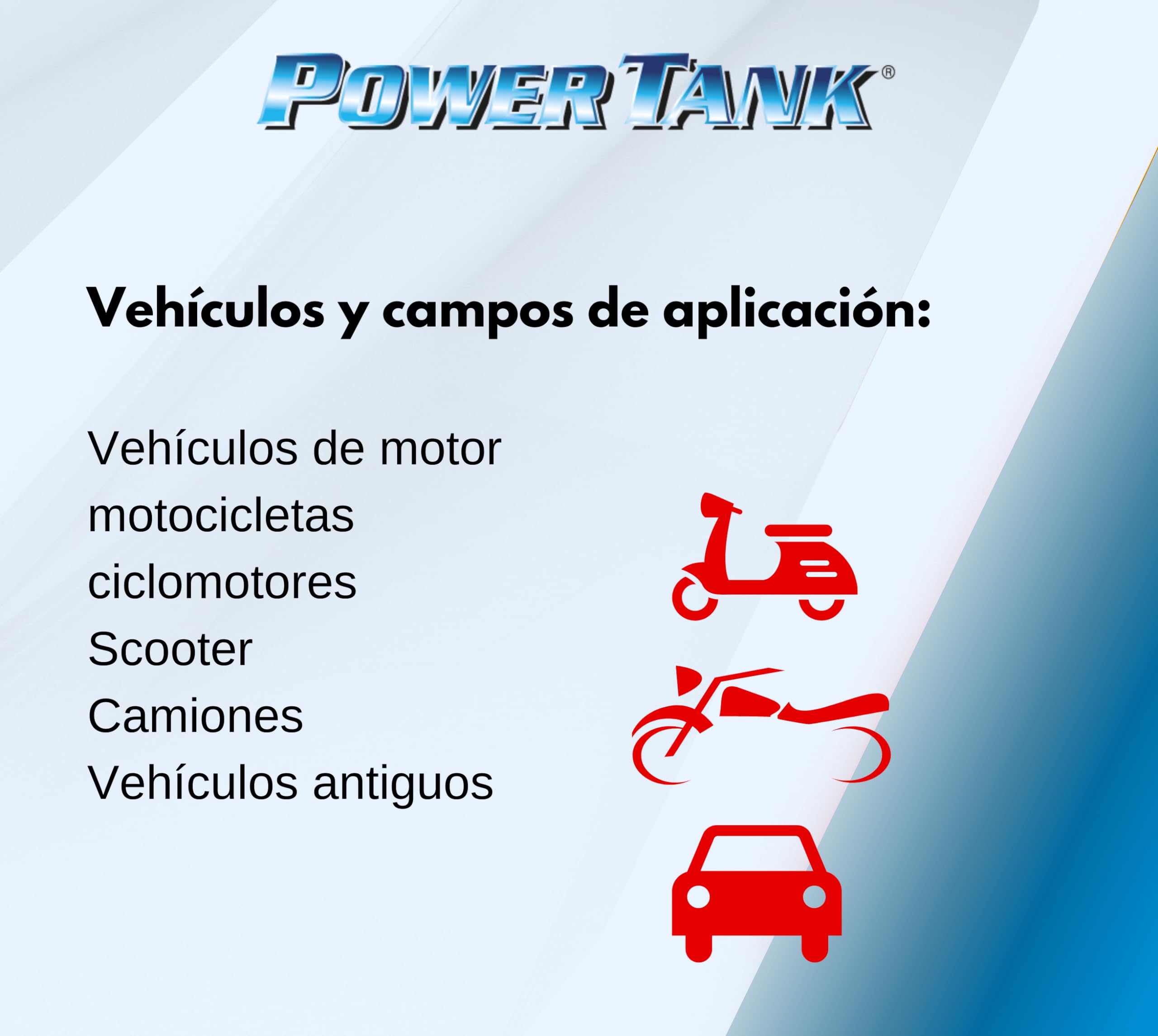 POWER TANK BLANCO CERAMICO - Tratamiento Tanque Deposito Moto (20/25 LT) Kit Mediano 700 g para Interior Tanque Elimina Óxido Repara Protege Tanques Oxidados de Autos Vespa Época con Antioxidante