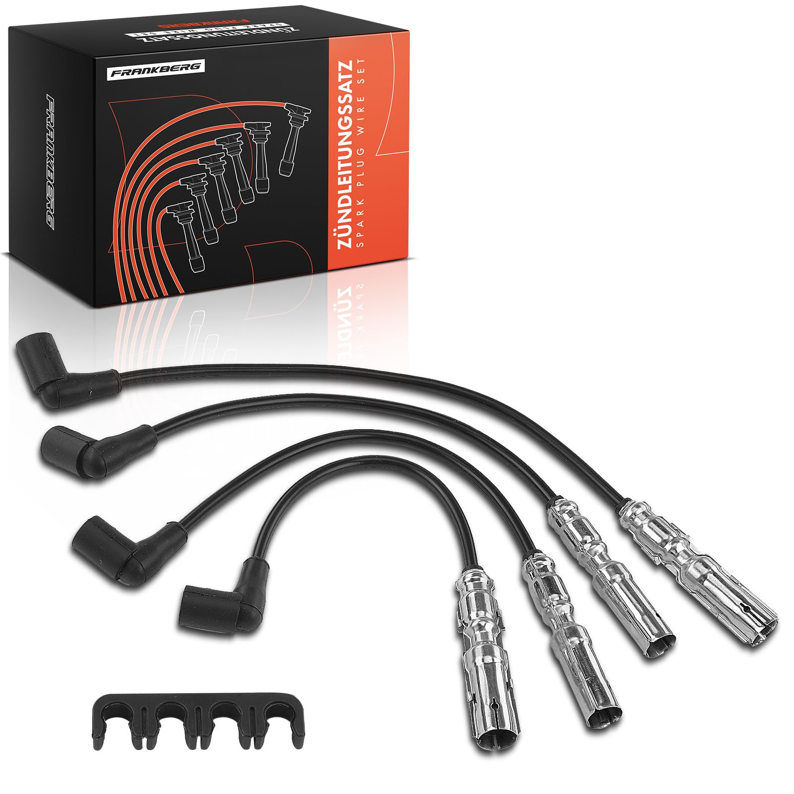 Frankberg Juego de 4 cables de encendido | Compatible con: Serie 3 E46, Serie 3 Compact E36, Serie 3 Coupé E46, Serie 3 Touring E36, Serie 3 E36