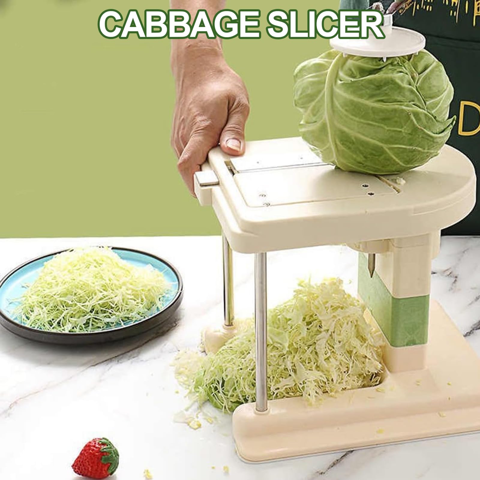 Máquina Multifuncional para rallar y Cortar repollo, máquina para Cortar repollo en Juliana, Corta 5 kg en 5 Minutos, picadora de Verduras, Ahorra Tiempo y Esfuerzo, para la Cocina