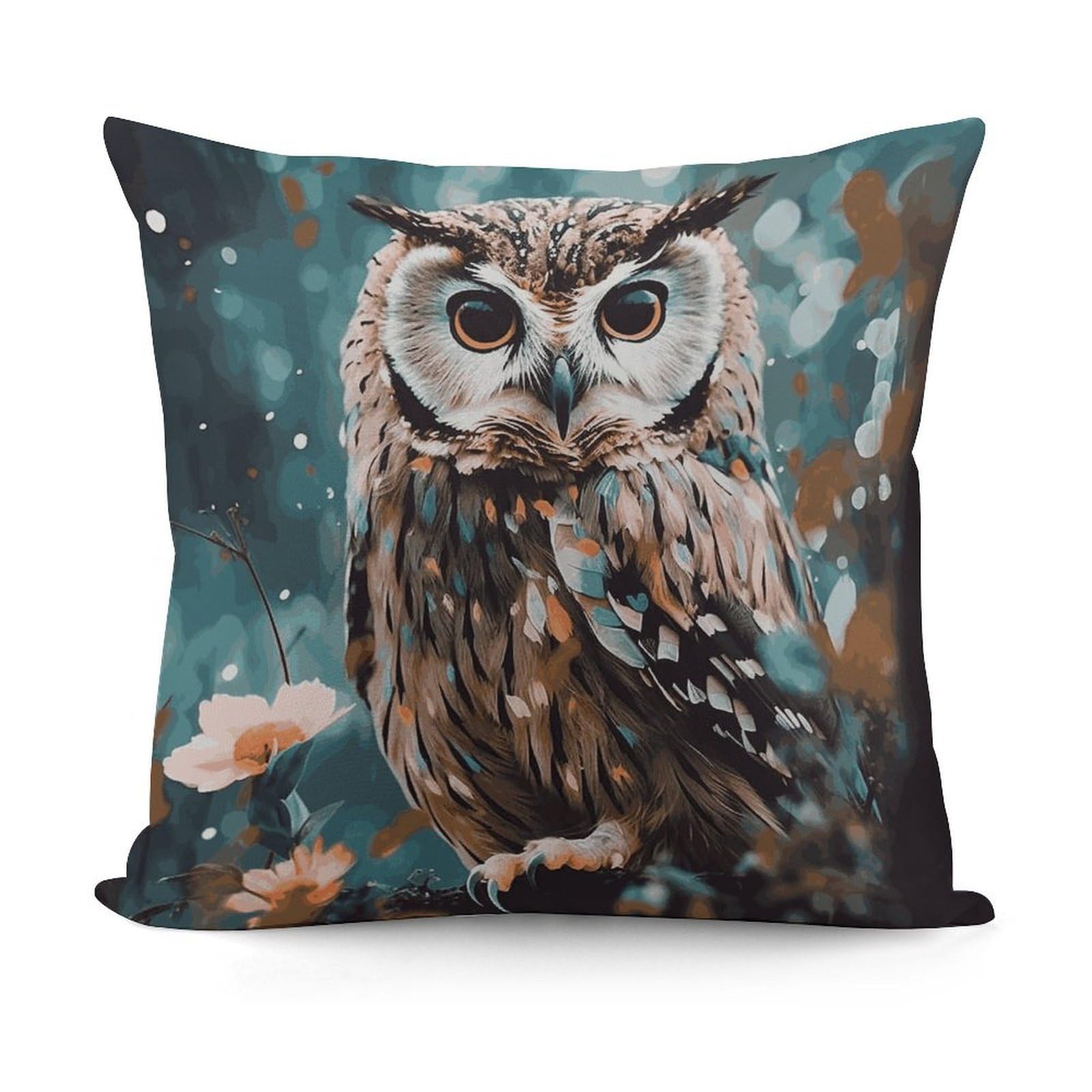 VstaDank Animal Cute Owl Throw Pillow Covers 18x18 Inch Soft Couch Home Decor Cushion Cover Comfortable Plush Square Cushion Case Farmhouse Decorative Pillowcase for Living Couch