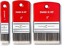 Vista 17 de Falling in Art Pincel Filbert Paddle para Pintura, Pincel de Escala para Pinturas al Óleo y Acrílicas, 1 Pulgada