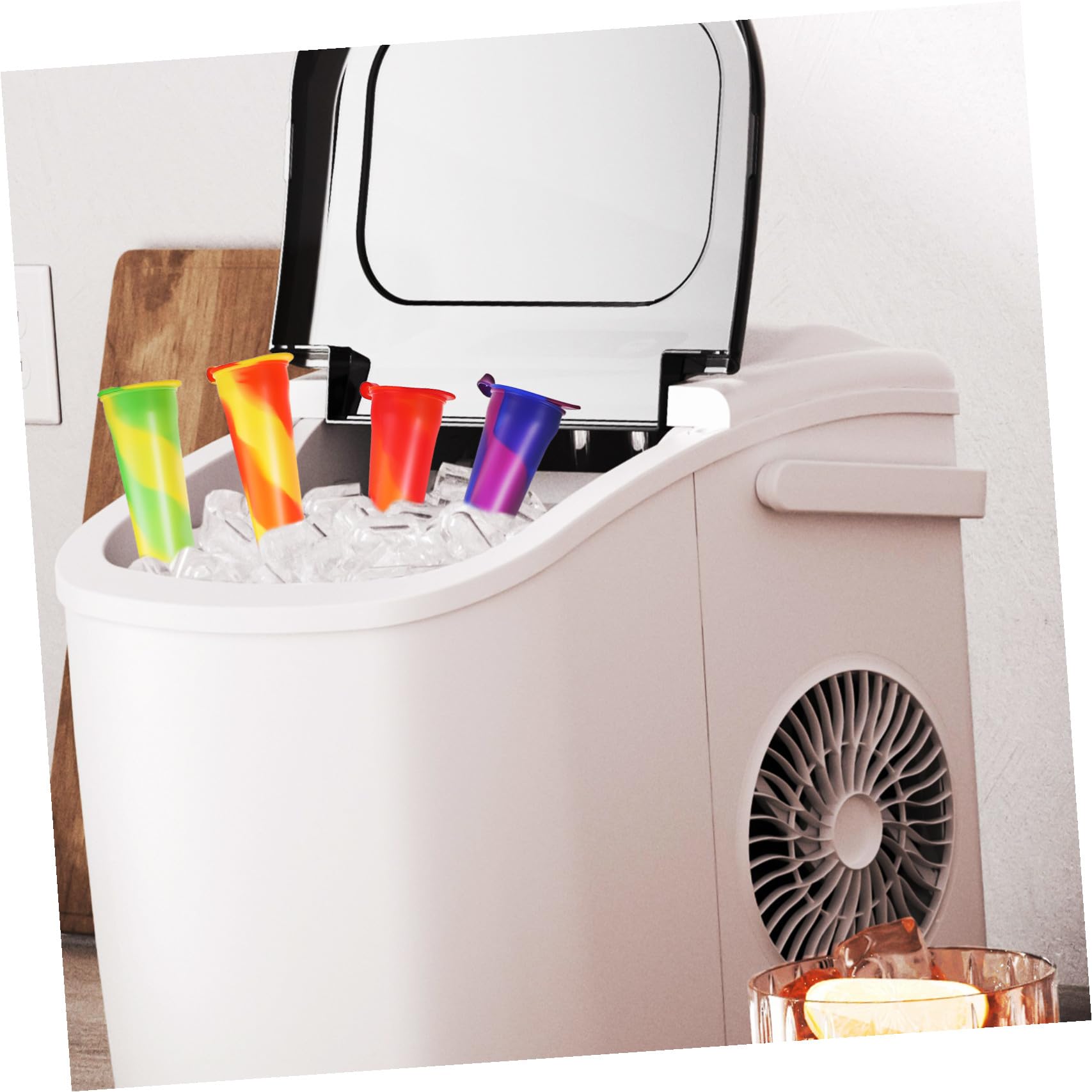 DECHOUS 12pièces Moules à Glace Silicone Moules à Crème Glacée Tubes de Yaourt pour Garçon Fille et Adultes Flexibles et Réutilisables