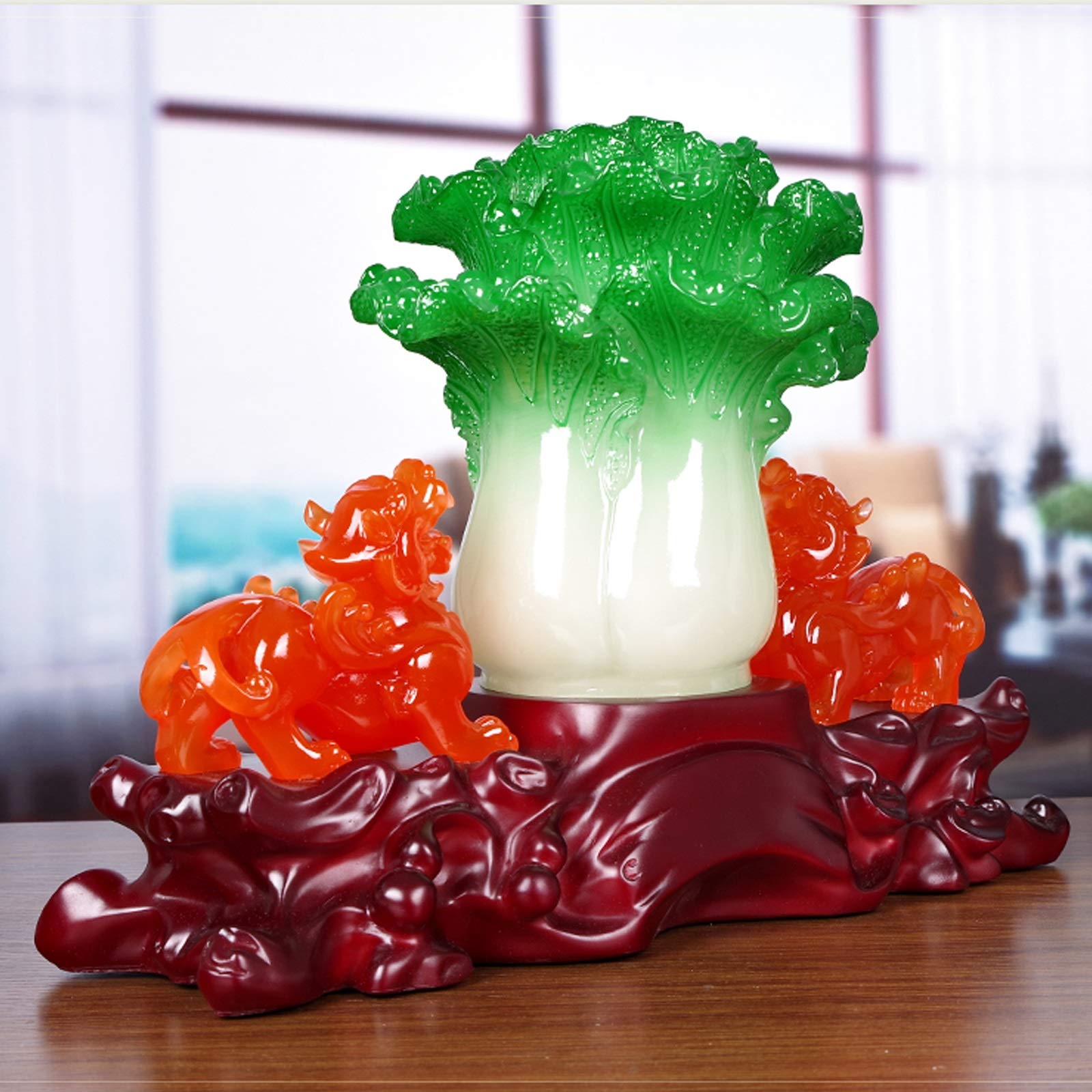 GRFIT Scultura ornamento Fortunato Cavolo Pi Xiu Decorazione Decorazione Office Desktop PI XIU Decorazione Feng Shui Dispositivo Cassiere Desk Decorazione Apertura Regalo Feng Shui mascotte statua