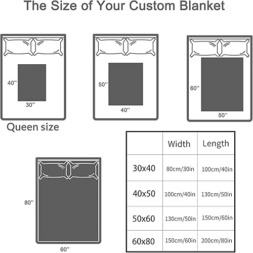 Miniatura 2 de Manta personalizada con texto fotográfico para marido regalos de San Valentín de esposa mantas de ropa de cama personalizadas para regalo de