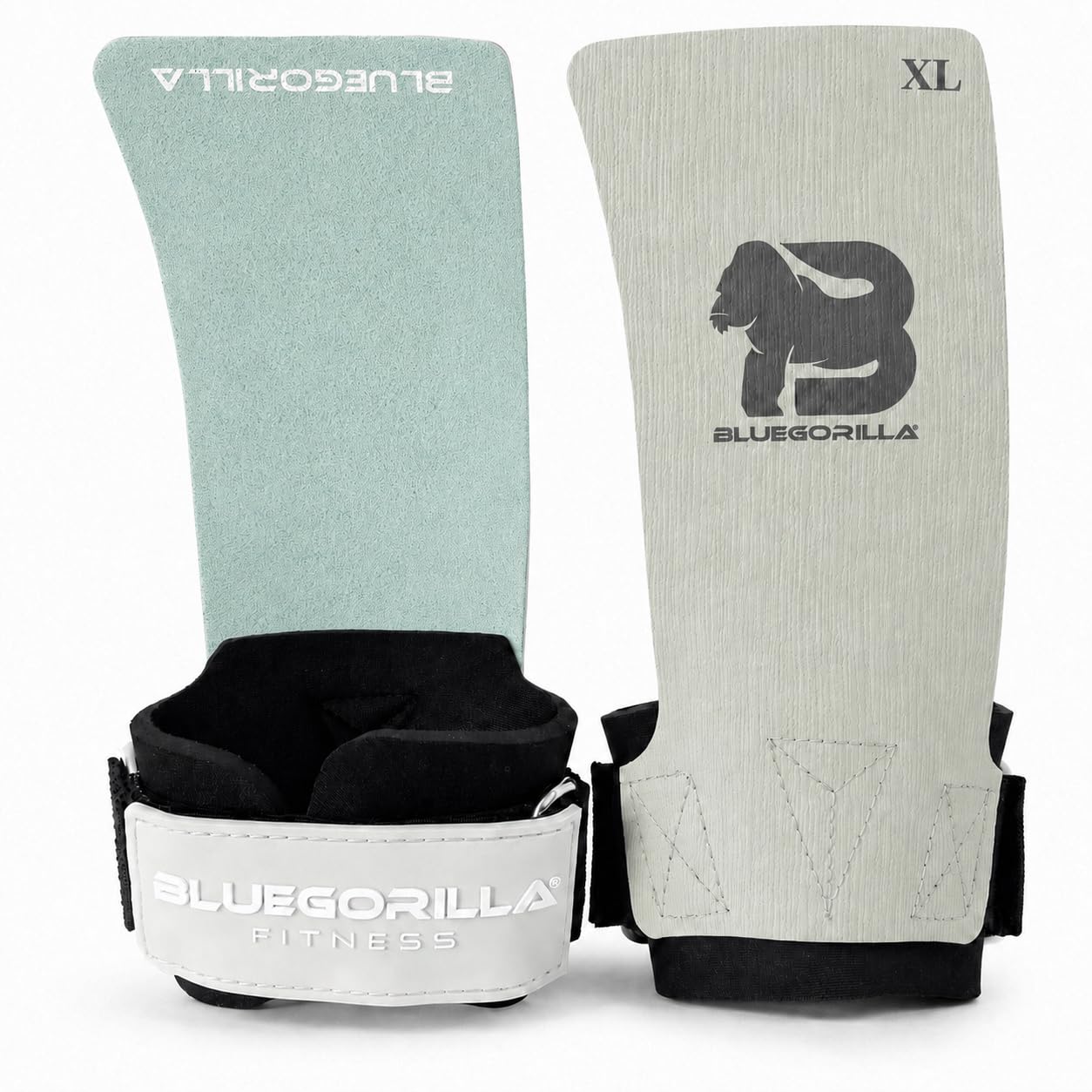 BLUEGORILLA Hybrid Ops - Calleras Crossfit de Máximo Agarre con o Sin Magnesio, Grips Híbridos para Gimnasia y Calistenia, Protección Sin Agujeros, Muñequera Neopreno CR + Llavero Regalo.