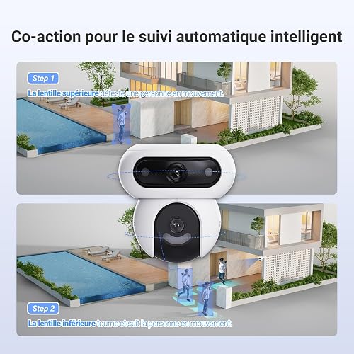 EZVIZ 8MP(4MP+4MP) Camera Surveillance WiFi Exterieure sans Fil à Double Objectif Motorisé, Camera Exterieur Solaire, Mode Always-on, Détection de Personne/Véhicule, HB90 Dual+8W Panneau Solaire - 6