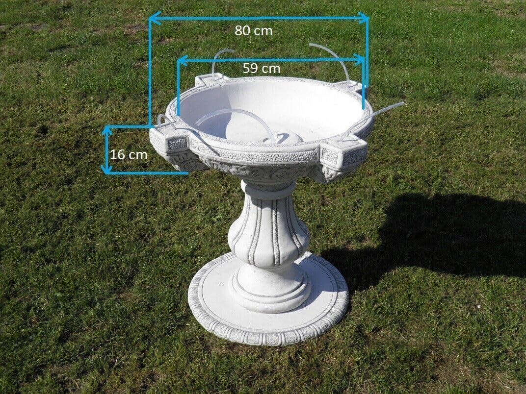 XXL Premium Delfin Springbrunnen Stein 165 cm hoch Deko Garten Brunnen Figur inkl. Spedition