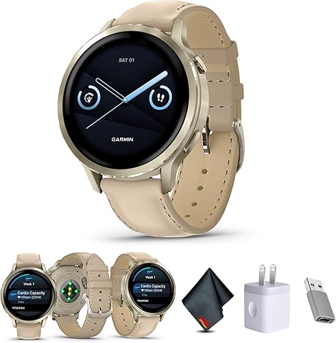 Miniatura 9 de Garmin Venu 4, 1.772 in, reloj inteligente GPS avanzado con rastreador de fitness, pantalla AMOLED de 1.4 pulgadas, linterna incorporada, 12 días