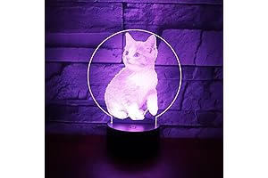 Charming Cat 3D Illusion Night Lamp: A Mesmerizing Optical Allure