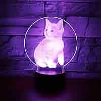 3D LED猫ランプ Amazon.co.jp : SUPERRUIDALONG 3D 猫 リモコン 16色 ナイト