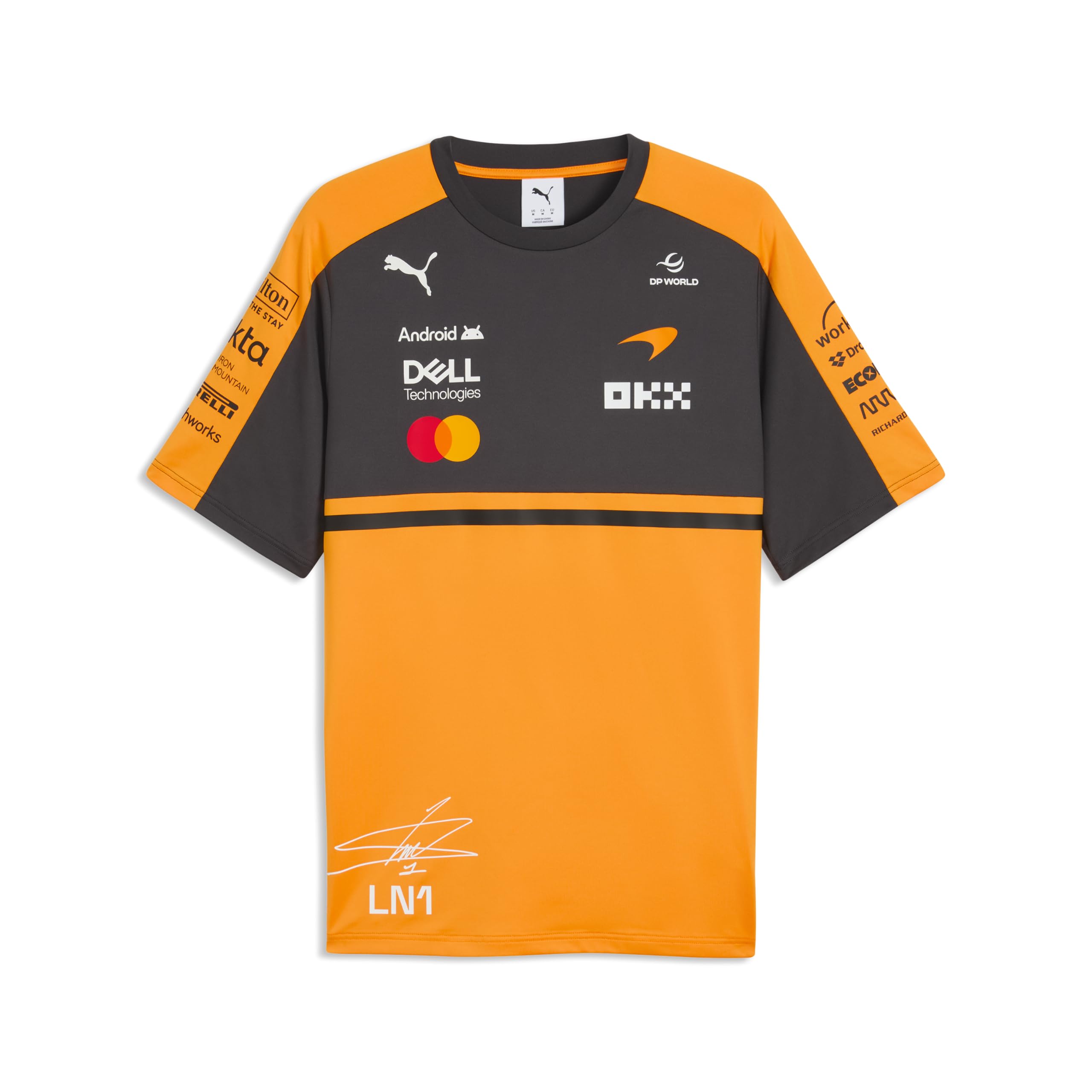 PUMA McLaren F1 2026 Men's Lando Norris Driver Tshirt - Orange - Size: L